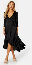 Bubbleroom Occasion Gilda Wrap Dress Black 4XL