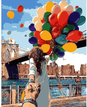 DIY Creative Paint By Numbers Oil Painting Romantic Balloon Art Painting without Framework, Size: 40*50 cm