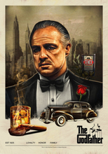 Vintage Godfather Poster 50x70 cm 50x70 cm