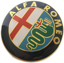2X Gold 74mm Alfa Romeo Hood Hood Luggage Emblem