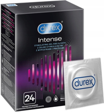 Durex Intense kondomit 24 kpl ribsillä ja stimuloivalla geelillä