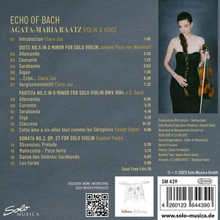 Johann Sebastian Bach : Agata-Maria Raatz: Echo of Bach CD (2023)