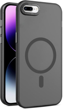 iPhone 8 Plus / 7 Plus MagSafe himmeä läpinäkyvä sumupuhelinkotelo (musta)