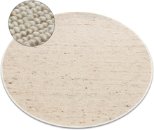 NEPAL 2100 ympyrä beige matto - villainen, kaksipuolinen, luonnollinen, cirkel 160 cm
