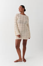 Gina Tricot - Open work knitted dress - neulemekot - White - XS - Female