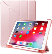iPad 10.2" (2021 / 2020 / 2019) / iPad Pro 10.5 / iPad Air (2019) Cover - Fleksibelt Origami Cover - Rose Gold