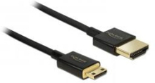 DeLOCK HDMI-A/HDMI Mini-C, 2 m HDMI-kabel HDMI Typ A (standard) HDMI Type C (Mini) Svart
