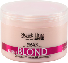 Sleek Line Blush Blond Mask naamio vaaleille hiuksille silkillä 250ml