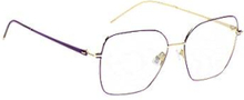 Optical frames in gold-tone steel with purple details