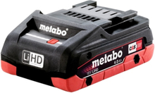 Metabo 625367000, Akku, Erittäin tiheä litiumioni (LiHD), 4 ah, 18 V, Metabo, Musta, Punainen