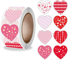 Roll Pack Valentine Day Heart Love Sticker Self-adhesive Label, Size: 2.5cm / 1 Inch(A-260)