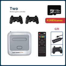 Super Console X Pro S905X HD WiFi-udgang Mini TV-afspiller til PSP/PS1/N64/DC-spil Dual System Indbygget 50.000+ spil SX PRO 128G-706W-2