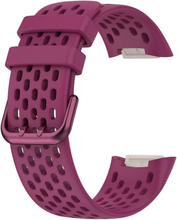 Fitbit Charge 5 silicone breathable watch strap - Wine Red