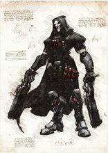 A3 Print - Overwatch artwork - Reaper