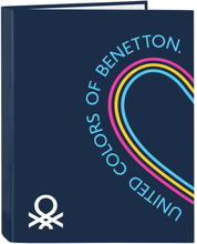 Ring binder Benetton Love Navy Blue A4 (26.5 x 33 x 4 cm)