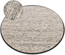 NEPAL 2100 ympyrä luonnollinen harmaa matto - villainen, kaksipuolinen, cirkel 160 cm