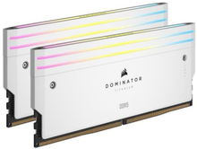RAM-minne - CORSAIR - Dominator Titanium RGB DDR5 - 32GB 2x16GB DIMM - 6000MT/s - Intel XMP 3.0 - 1.40V - Vit (CMP32GX5M2B6000C