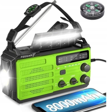 Radio Feegar Feegar OZE 3 Radio FM/AM Aurinkoenergiapankki 8000mAh Latarka SOS