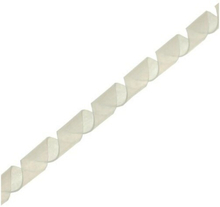Spiral Wrap kaapelin spiraalikääre, 10 m pitkä, 10 mm halkaisija, läpinäkyvä valkoinen