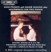 Pålsson Hans: Masterpieces For 2 Piano