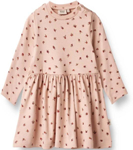 Wheat Ryle langermet kjole til barn, pink sand flowers