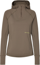 Free Motion Half Zip Sport Sweatshirts & Hoodies Hoodies Brown Röhnisch