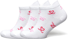 Heart Sock Pack, Kit Of 3 Lingerie Socks Footies/Ankle Socks Hvit Daily Sports*Betinget Tilbud