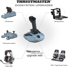 Thrustmaster TCA Sidestick Airbus edition, Ohjaussauva, PC, Langallinen, USB, Musta, Sininen, Kaapeli