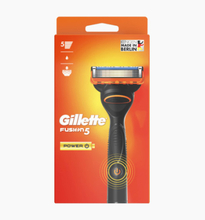 Gillette Fusion5 Power rakhyvel för män Säker rakapparat Svart, Orange