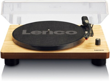 Lenco LS-50, Hihnakäyttöinen levysoitin, Puu, MDF-levy, 33 1/3,45,78 RPM, Keraaminen stereoäänirasia, 30 cm