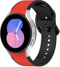 Samsung Galaxy Watch 5 / 4 / 3 dual color silicone watch strap - Red / Black