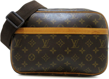 Pre-owned Louis Vuitton Monogram Reporter PM Brown