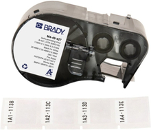 Brady M4-49-427, Black, White, Self-adhesive printer label, Vinyl, Thermal transfer, Acrylic, Permanent