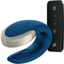 Vibratore telecomandato - Satisfyer double love luxury partner blu