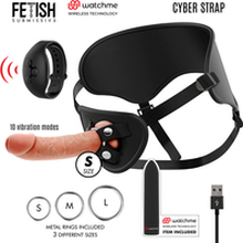 Strap-on dildo Fetish Submissive Cyber strap con orologio watchme e bullet vibrante S