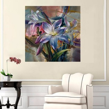 40X50CM Unframed New Beauty Purple Lily Painting DIY Self Handcrafted Paint Kit Decor
