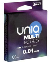 Preservativo senza lattice uniq multi 3 unità