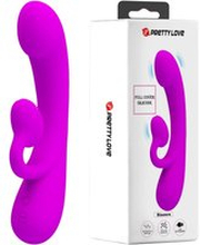 Pretty love - sincere silicone vibrator and stimulator purple