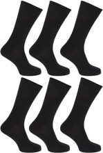 FLOSO Mens Plain 100% Cotton Socks (Pack Of 6)