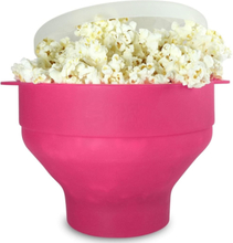 INF Popcorn bowl silikoni kokoontaitettava Blue Popcorn Maker - Nopea toimitus Vaaleanpunainen