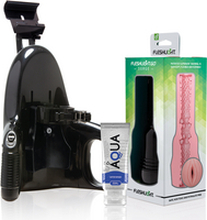 Fleshlight - go pink lady surge vagina + lancio universale + lubrificante di qualità aqua 50 ml