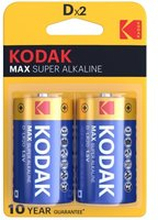 Batteria alcaline kodak max d lr20 2 unità