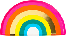 Papperstallrikar Rainbow Brights - 12-pack