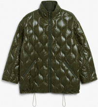 Quilted zip-up jacket - Green