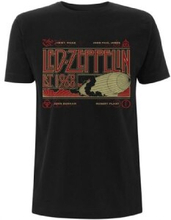 Led Zeppelin - Unisex T-Shirt: Zeppelin & Smoke (Large)