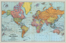 Stanfords General Map Of The World (Colour) - Världskarta