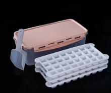 Household Silicone Ice Box With Lid Ice Cube Mold Refrigerator Ice Lattice Quick Freezer Random Color Delivery, Size:96 Grid