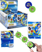 6-Pack Sonic The Hedgehog Super Disc Launcher Mini Frisbee