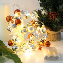 2m 20LEDs Christmas String Lights Christmas Bells Ball Decoration Lamp, Style: Withered Gold Bell