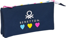 Triple Carry-all Benetton Love Navy Blue (22 x 12 x 3 cm)